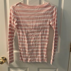 Pink & White Striped Shirt